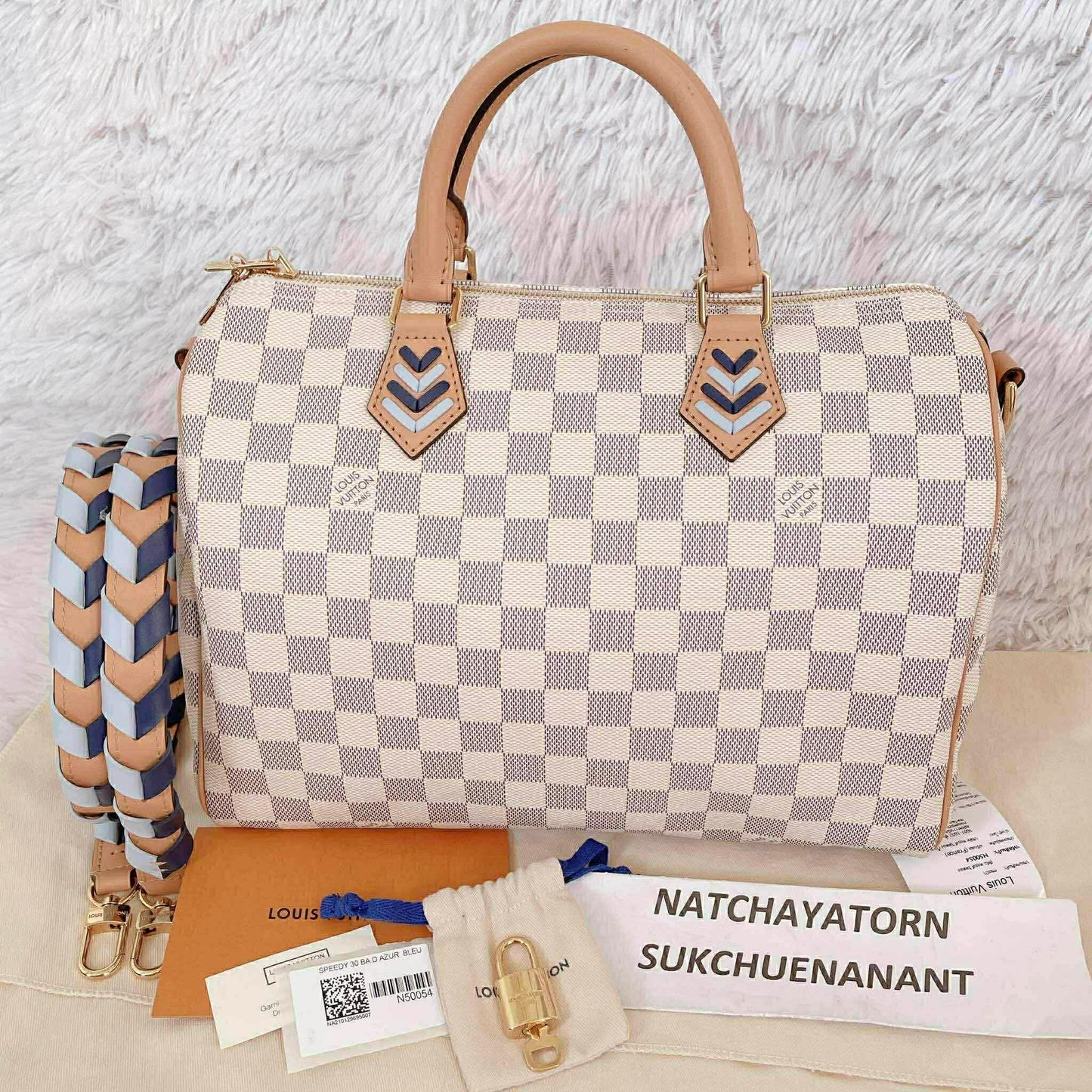 Speedy braided azur with strap