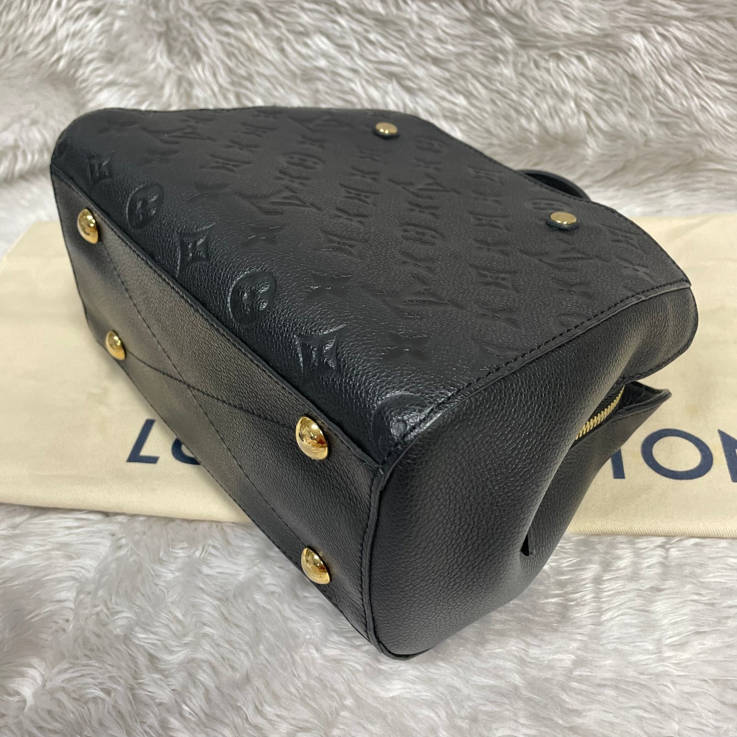 Authentic Montaigne bb noir empreinte black monogram in very excellent condition!!! (TR5106 date code) with dust bag (no key set) Payment plan available