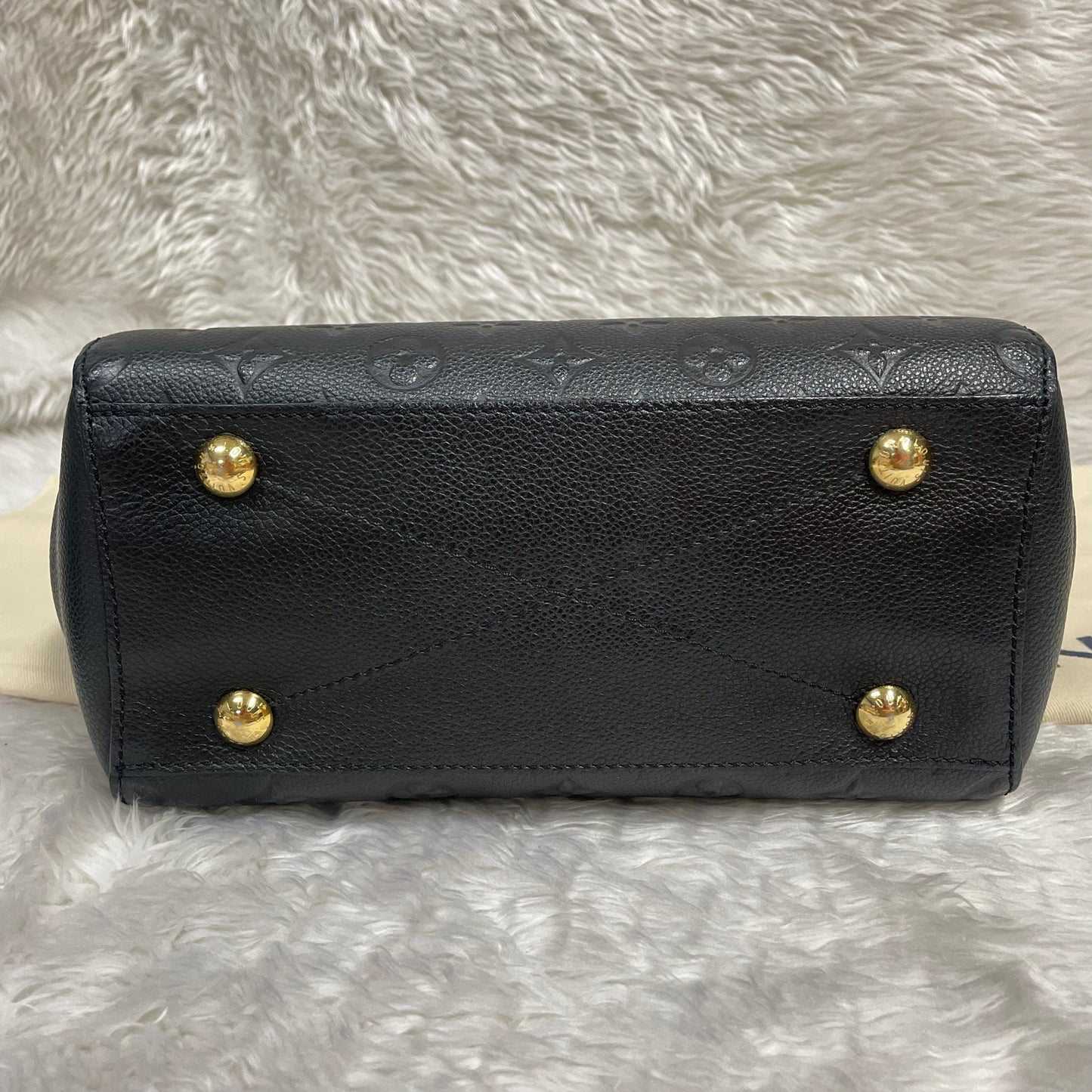 Authentic Montaigne bb noir empreinte black monogram in very excellent condition!!! (TR5106 date code) with dust bag (no key set) Payment plan available