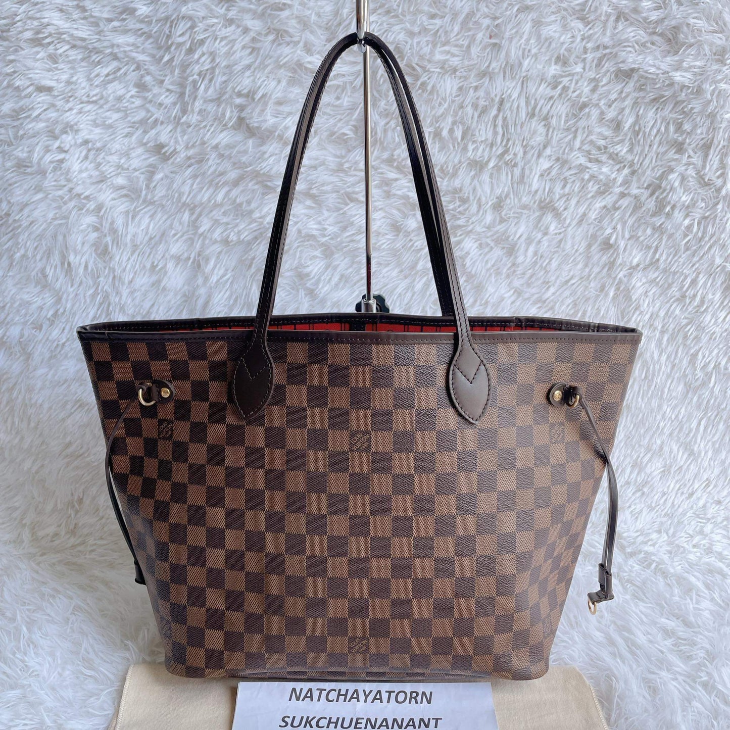 Neverfull mm damier ebene with dust bag