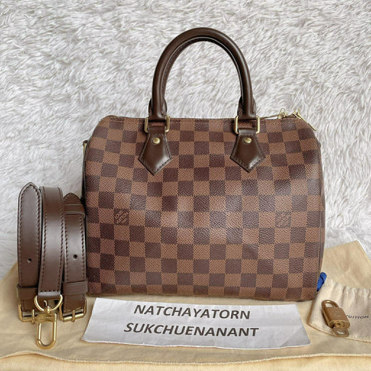 Speedy 25 damier bandouliere