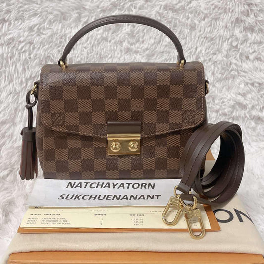 Croisette damier ebene with dust bag