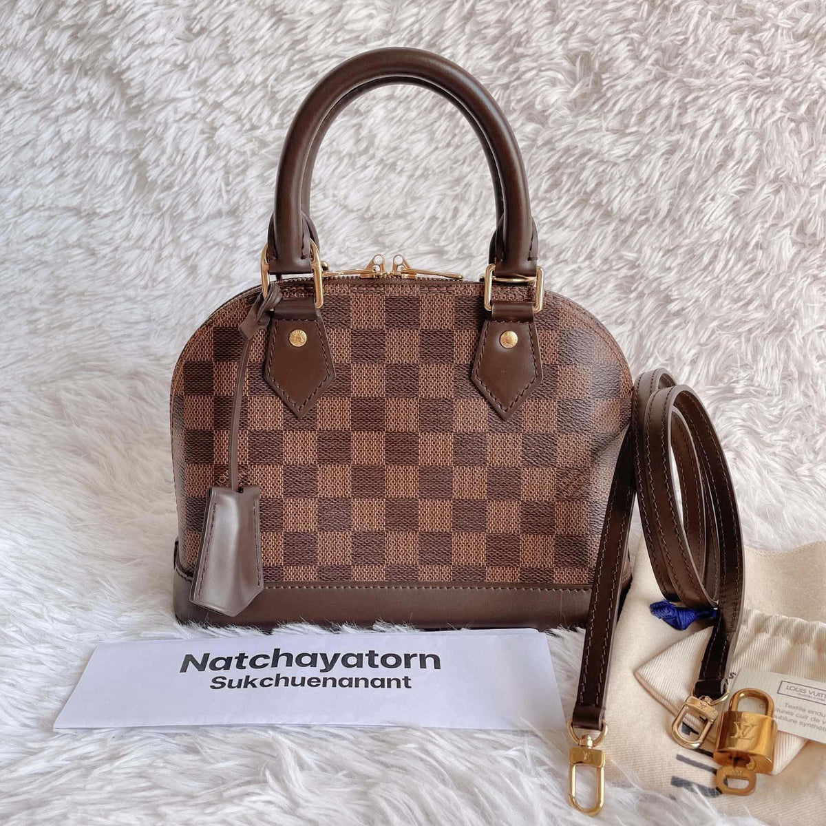 Alma bb damier ebene with dust bag