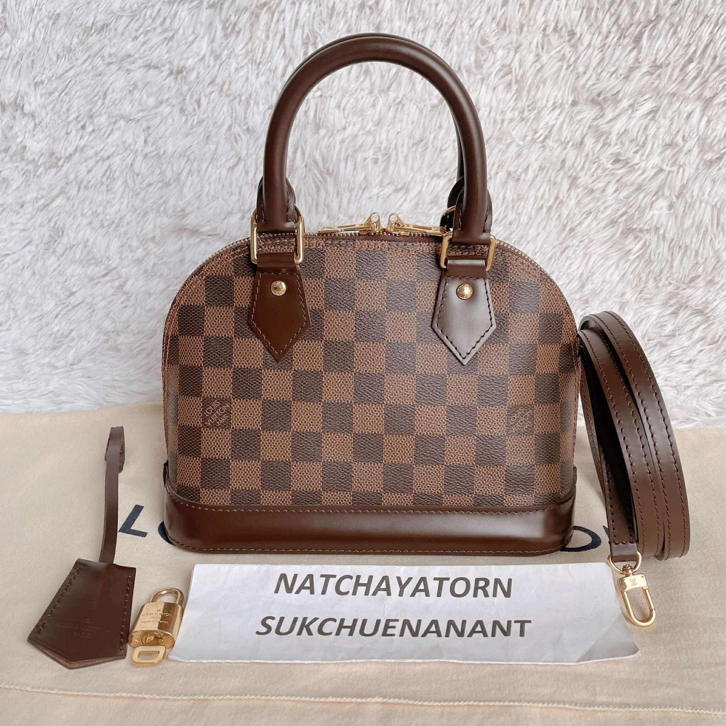 Alma bb damier ebene with dust bag