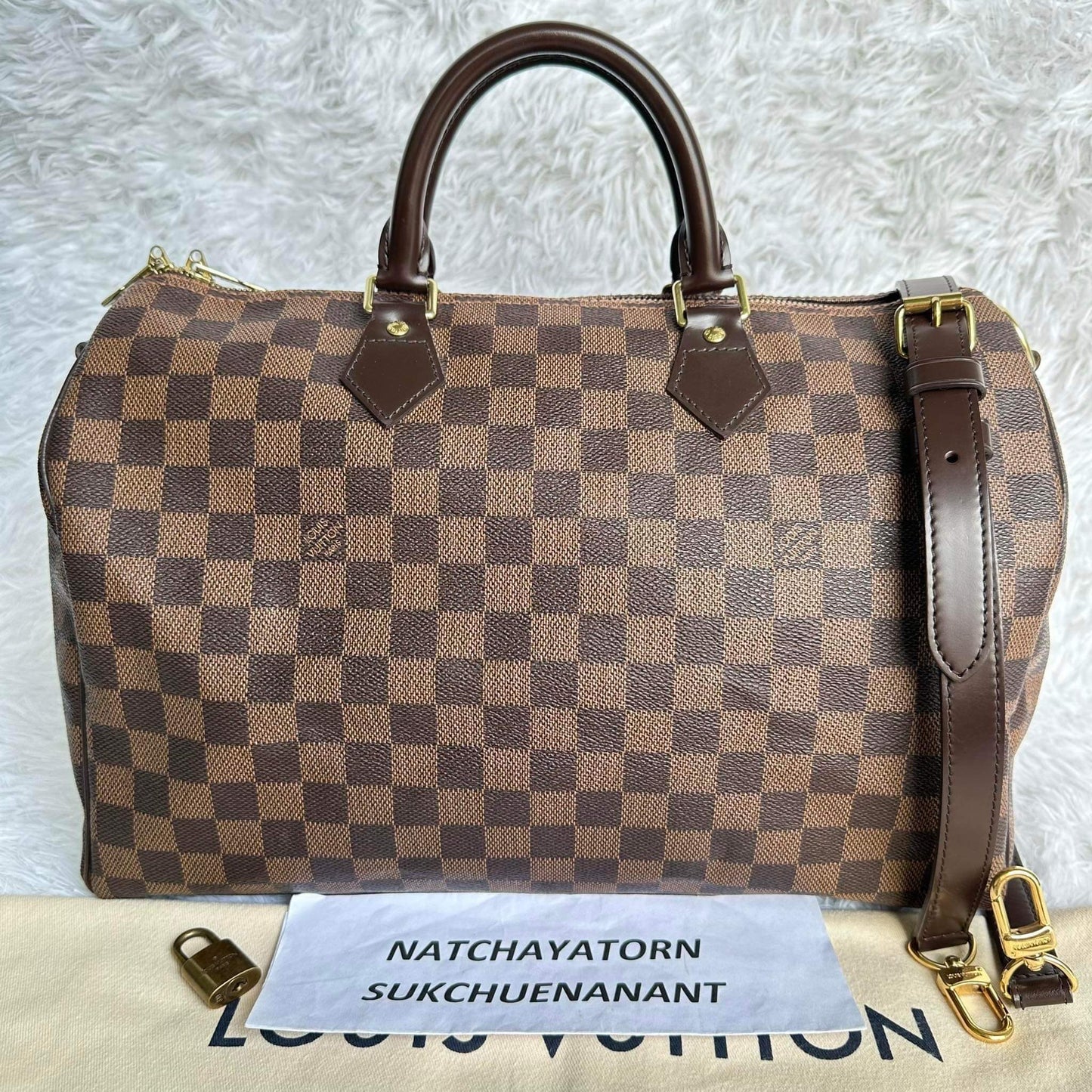 Speedy 35 Bandouliere damier Ebene in great condition with dust bag and key set  (DU2152 date code) Layaway plan available