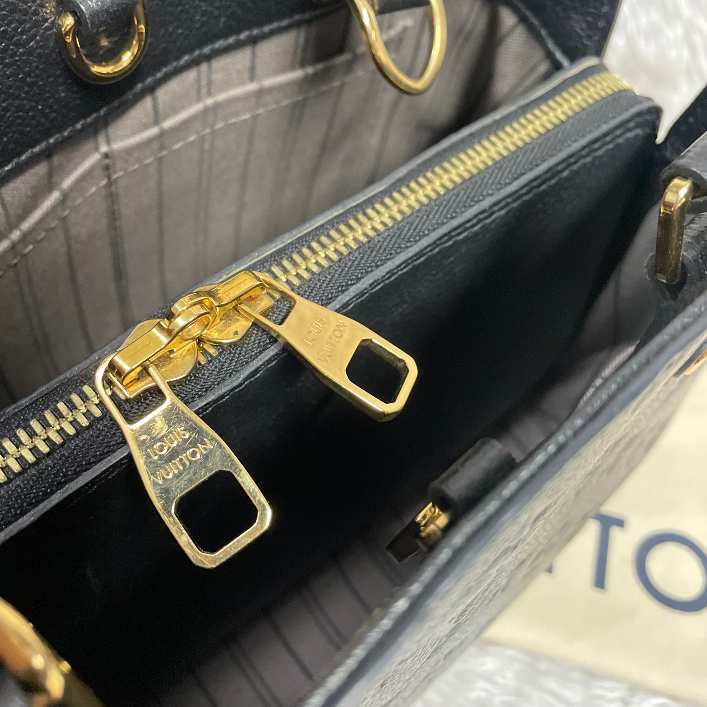 Authentic Montaigne bb noir empreinte black monogram in very excellent condition!!! (TR5106 date code) with dust bag (no key set) Payment plan available