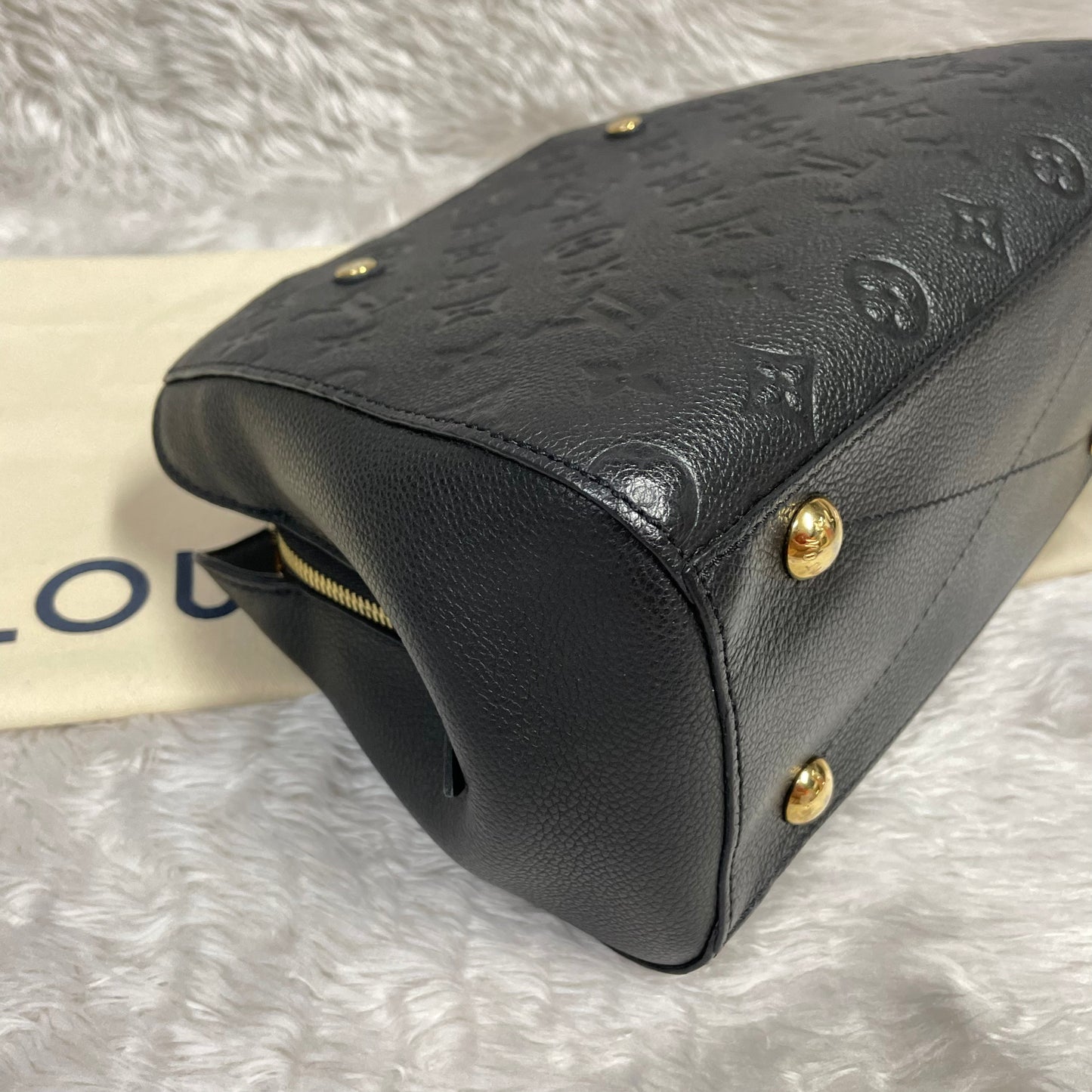 Authentic Montaigne bb noir empreinte black monogram in very excellent condition!!! (TR5106 date code) with dust bag (no key set) Payment plan available