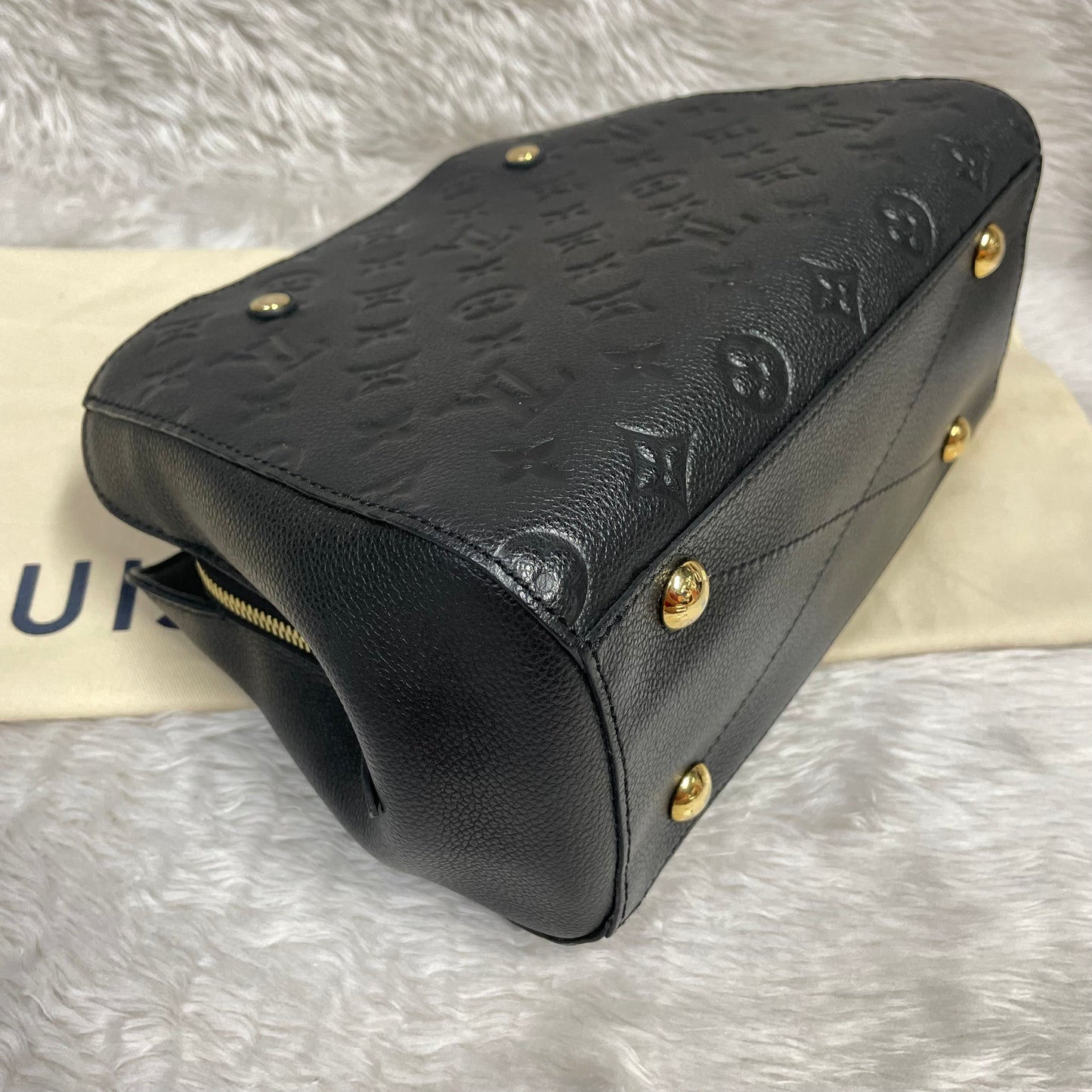 Authentic Montaigne bb noir empreinte black monogram in very excellent condition!!! (TR5106 date code) with dust bag (no key set) Payment plan available