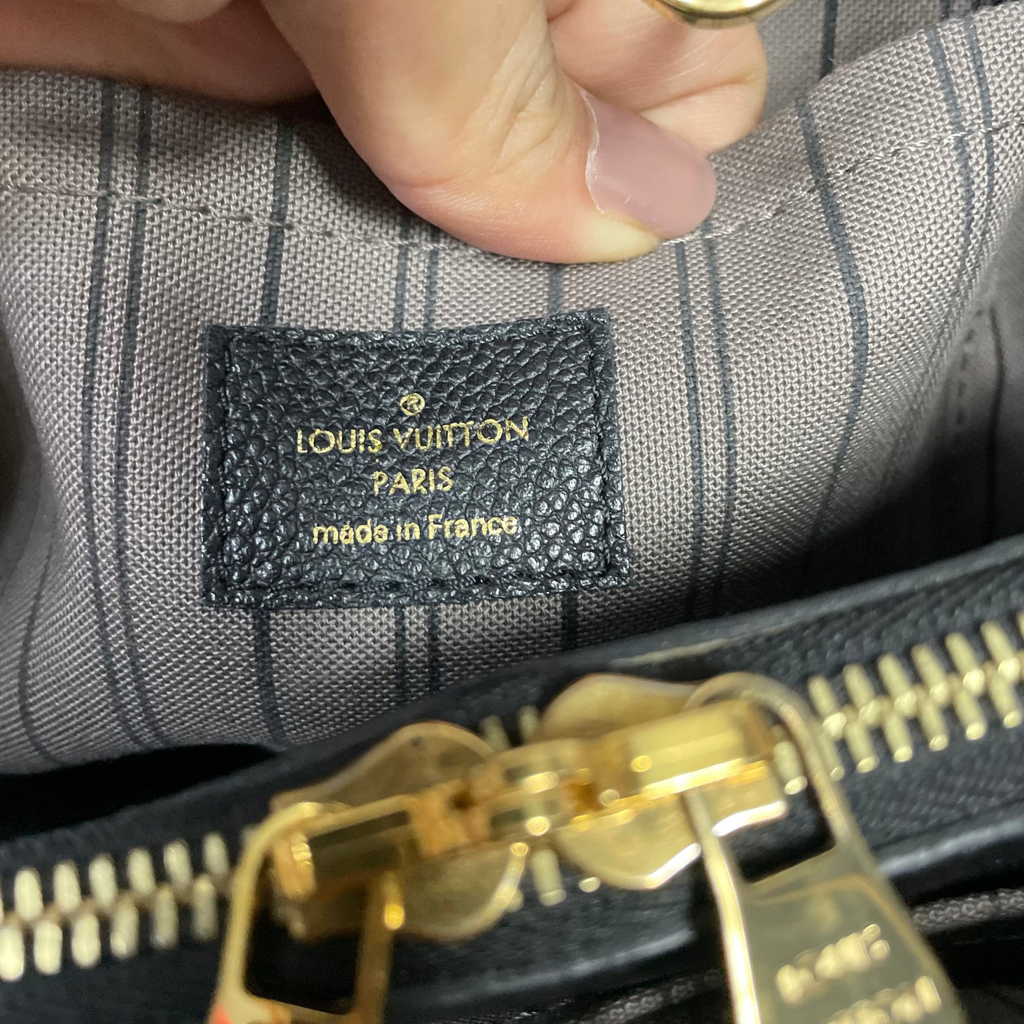 Authentic Montaigne bb noir empreinte black monogram in very excellent condition!!! (TR5106 date code) with dust bag (no key set) Payment plan available