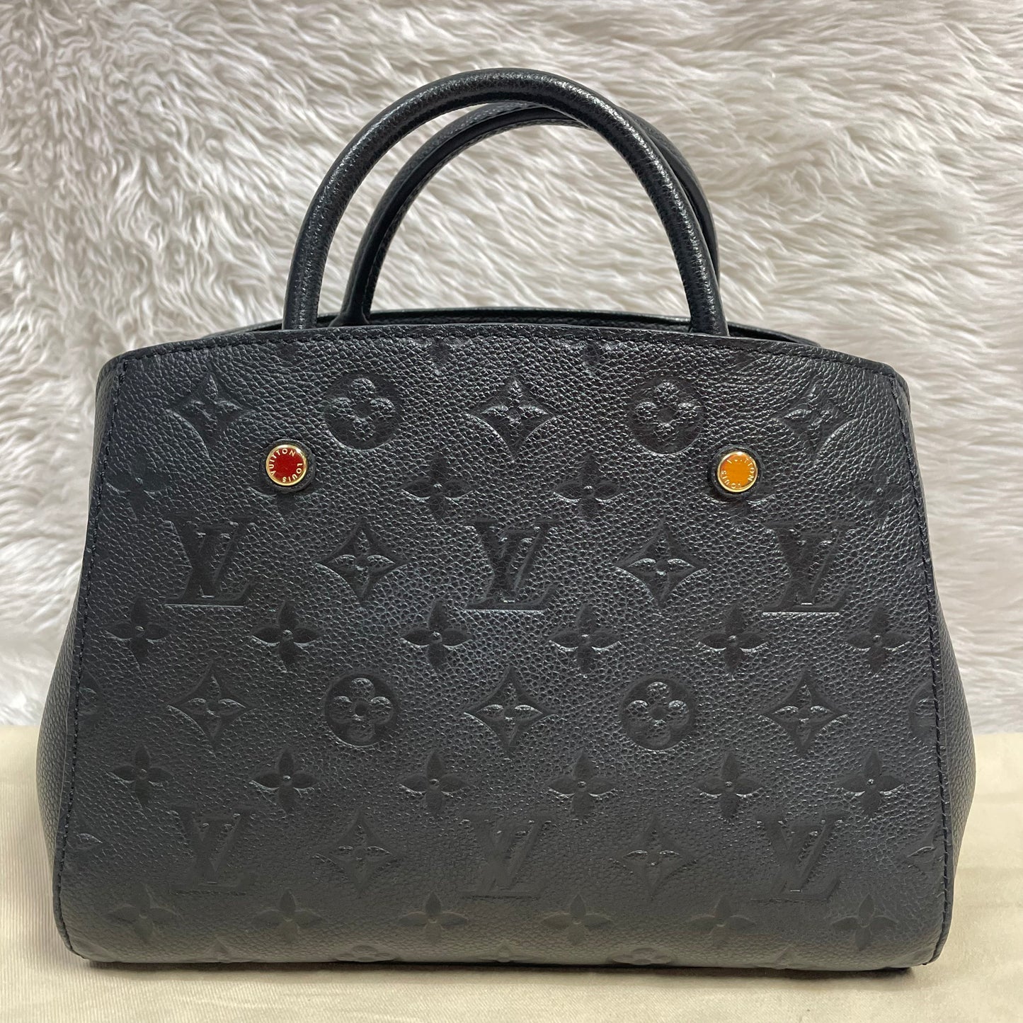 Authentic Montaigne bb noir empreinte black monogram in very excellent condition!!! (TR5106 date code) with dust bag (no key set) Payment plan available